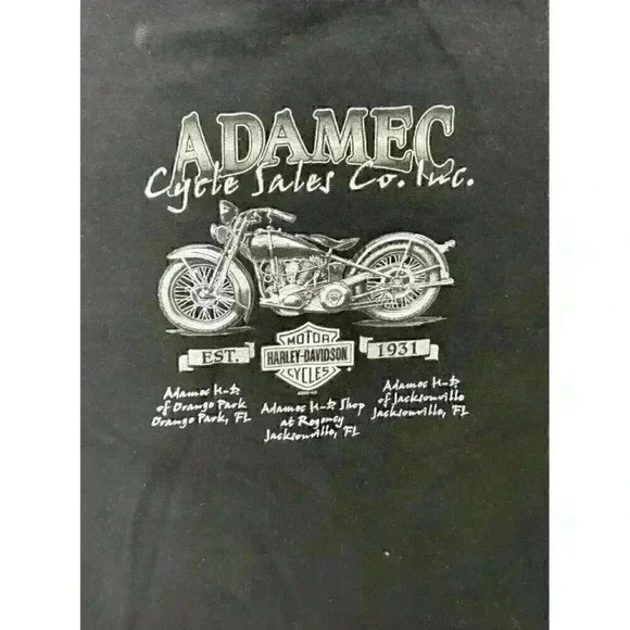 VTG Y2K Harley-Davidson Women’s V-Neck Sweater XS Black Pullover Biker Florida - Picture 9 of 14